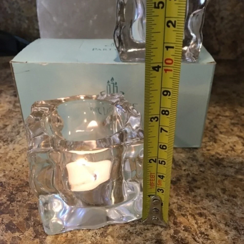 PartyLite Votive Holders Glacier Duo Tealight holders NIB - Picture 5 of 7